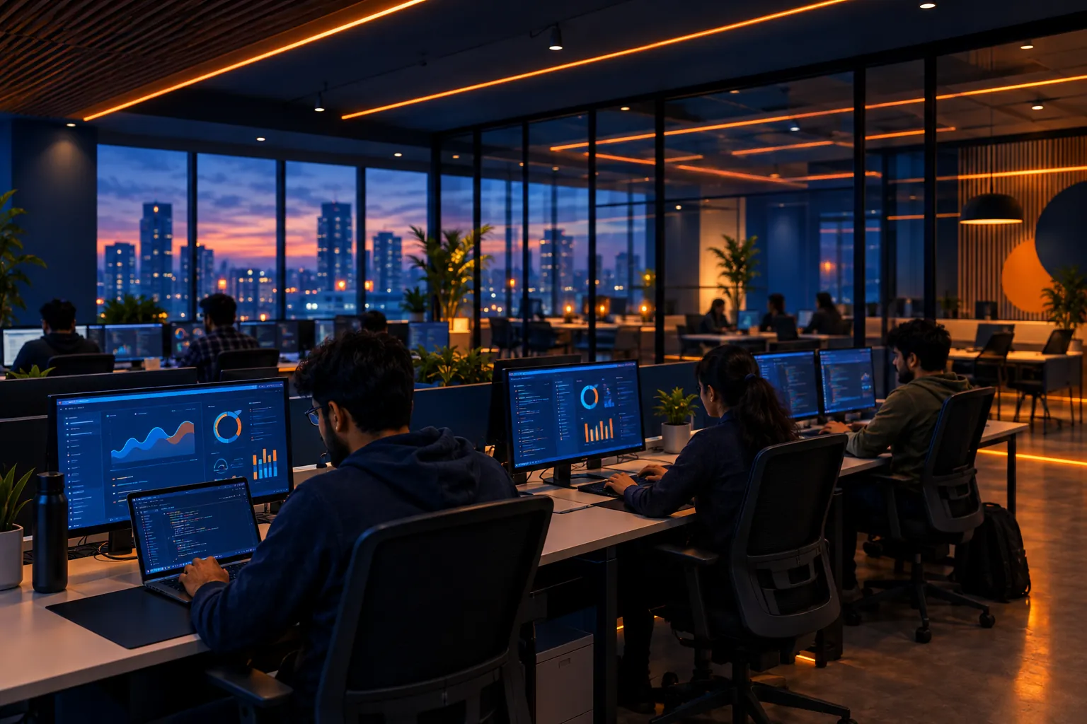 The Sector 62 studio floor after hours